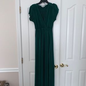 Baltic born Athena forest pleated maxi dress XS